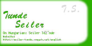 tunde seiler business card